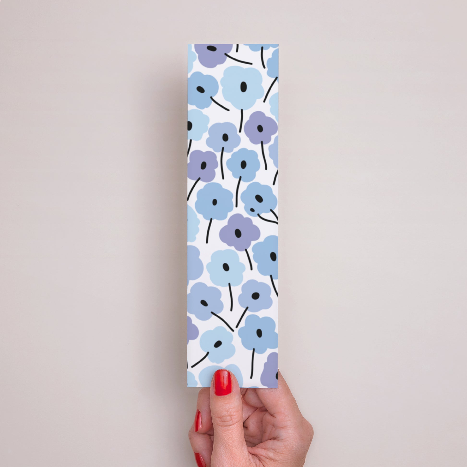 Lesezeichen Kommunion Lesezeichen Blaue Blumen foto N° 3