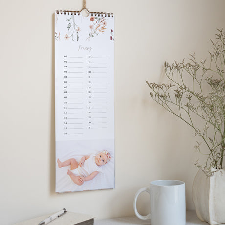 Kalender Weihnachten Beständig Blumendesign