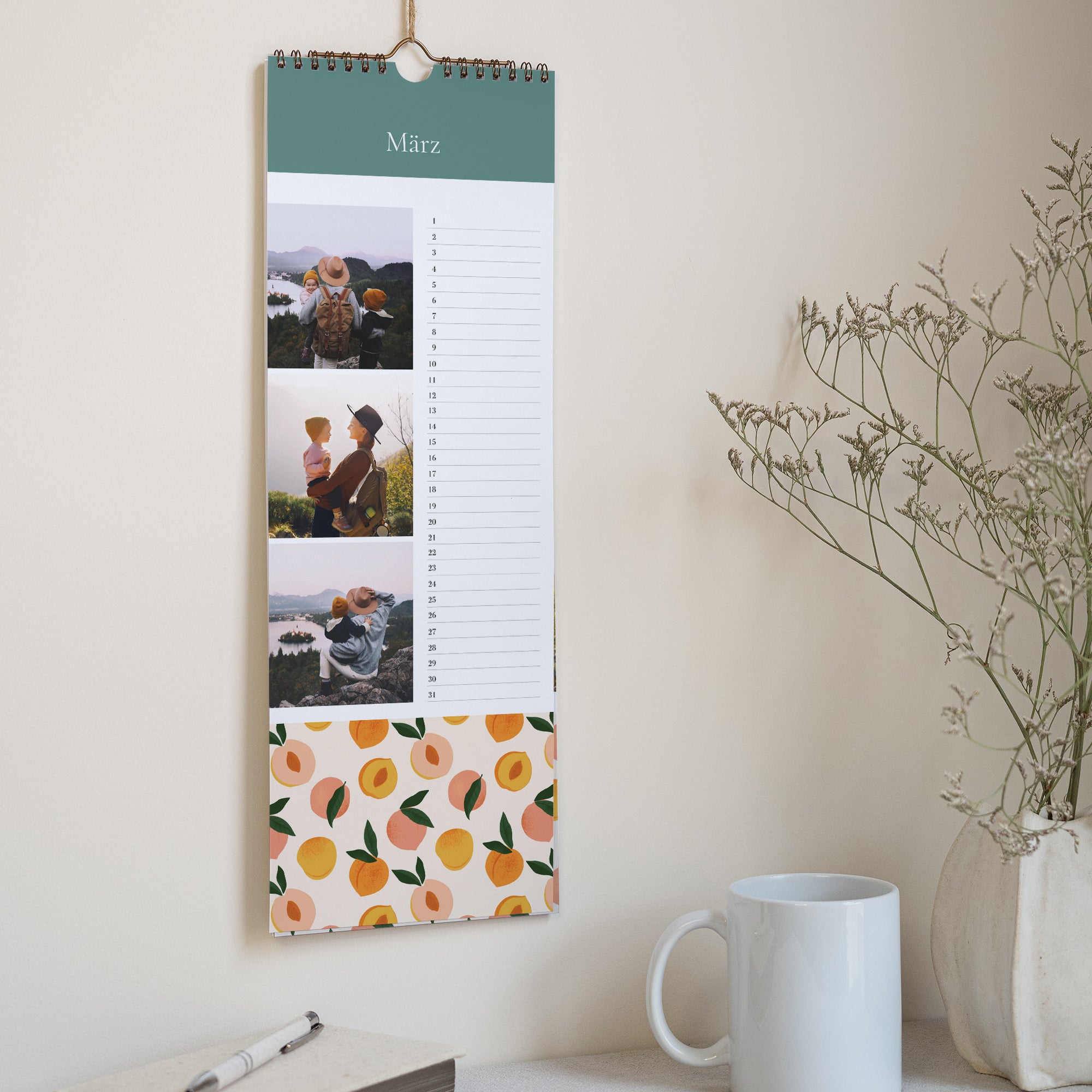 Kalender Weihnachten Beständig Pfirsichmuster foto N° 2