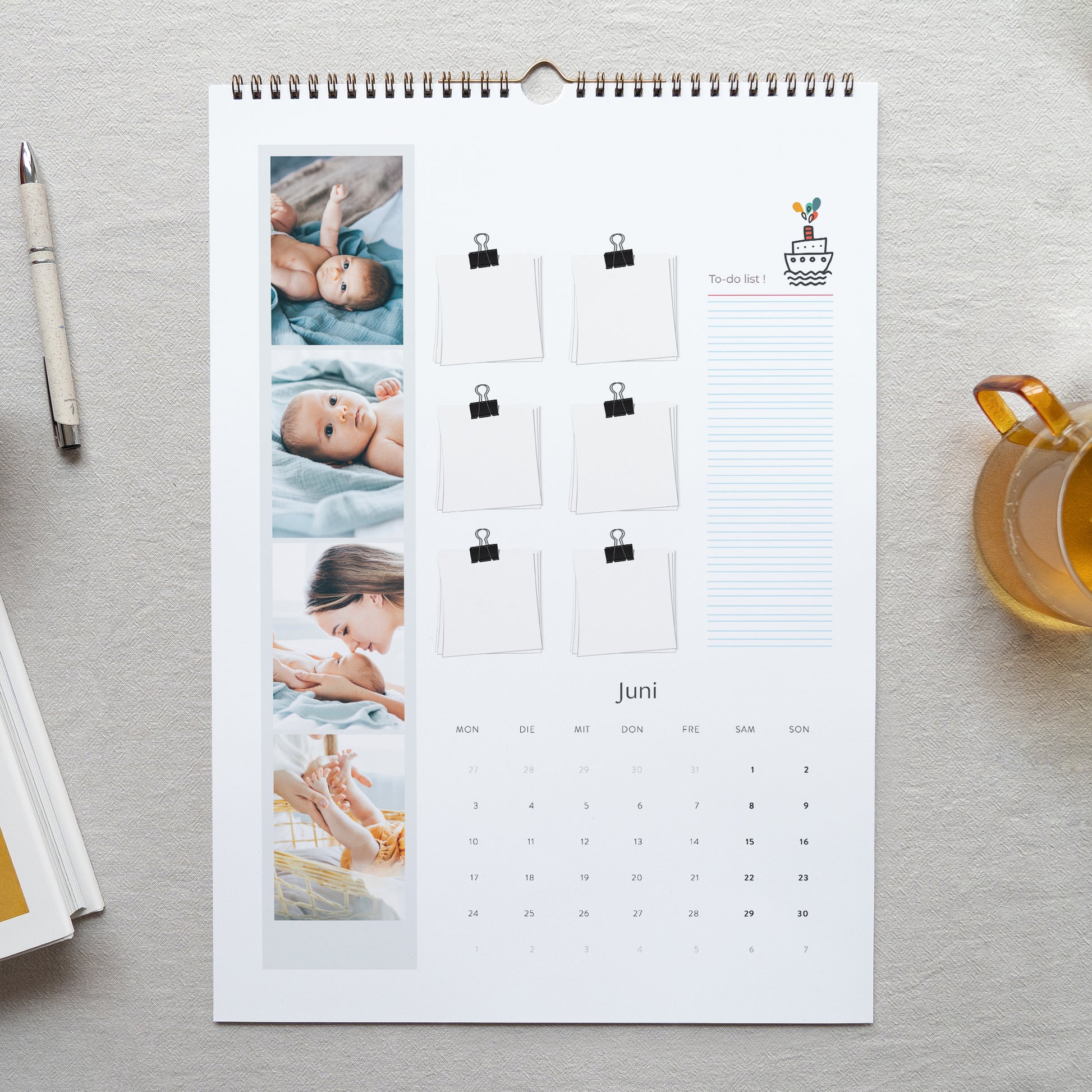 Kalender Weihnachten Wandgemälde A3 Junge foto N° 2