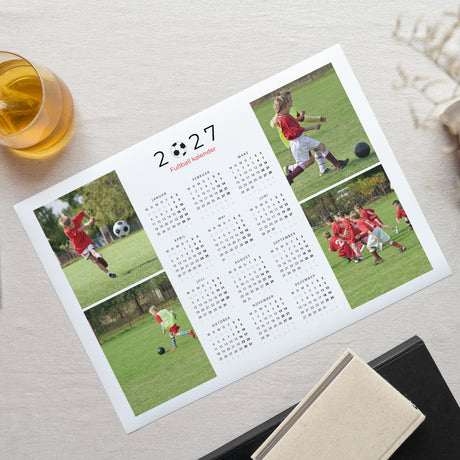 Kalender Weihnachten Einseitiges Landschaftslayou Fußball