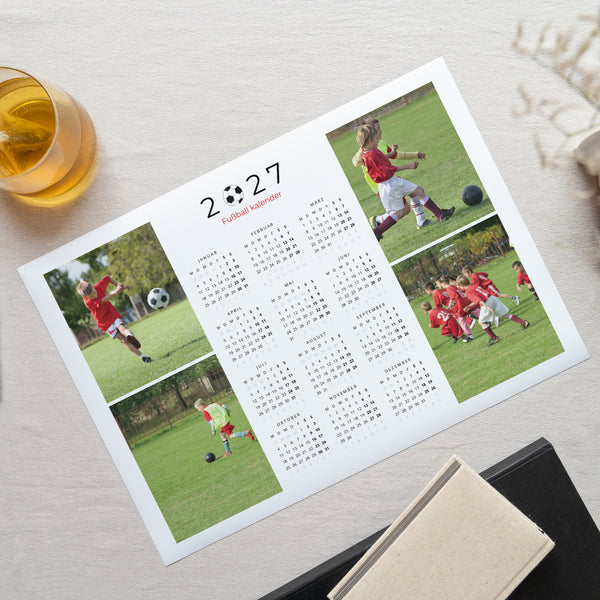 Kalender Weihnachten Einseitiges Landschaftslayou Fußball foto