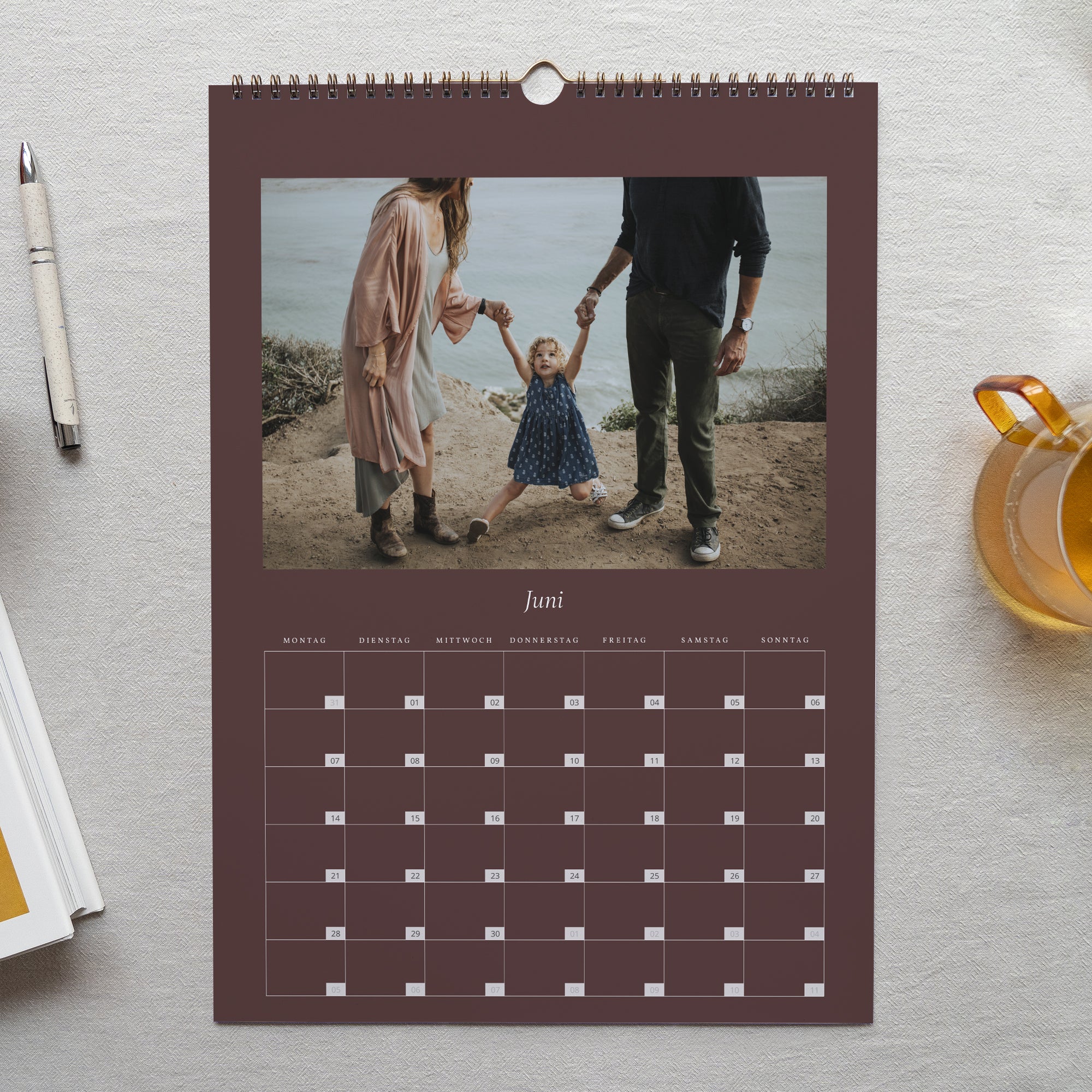 Kalender Weihnachten Wandgemälde A3 Erdbraun foto N° 2