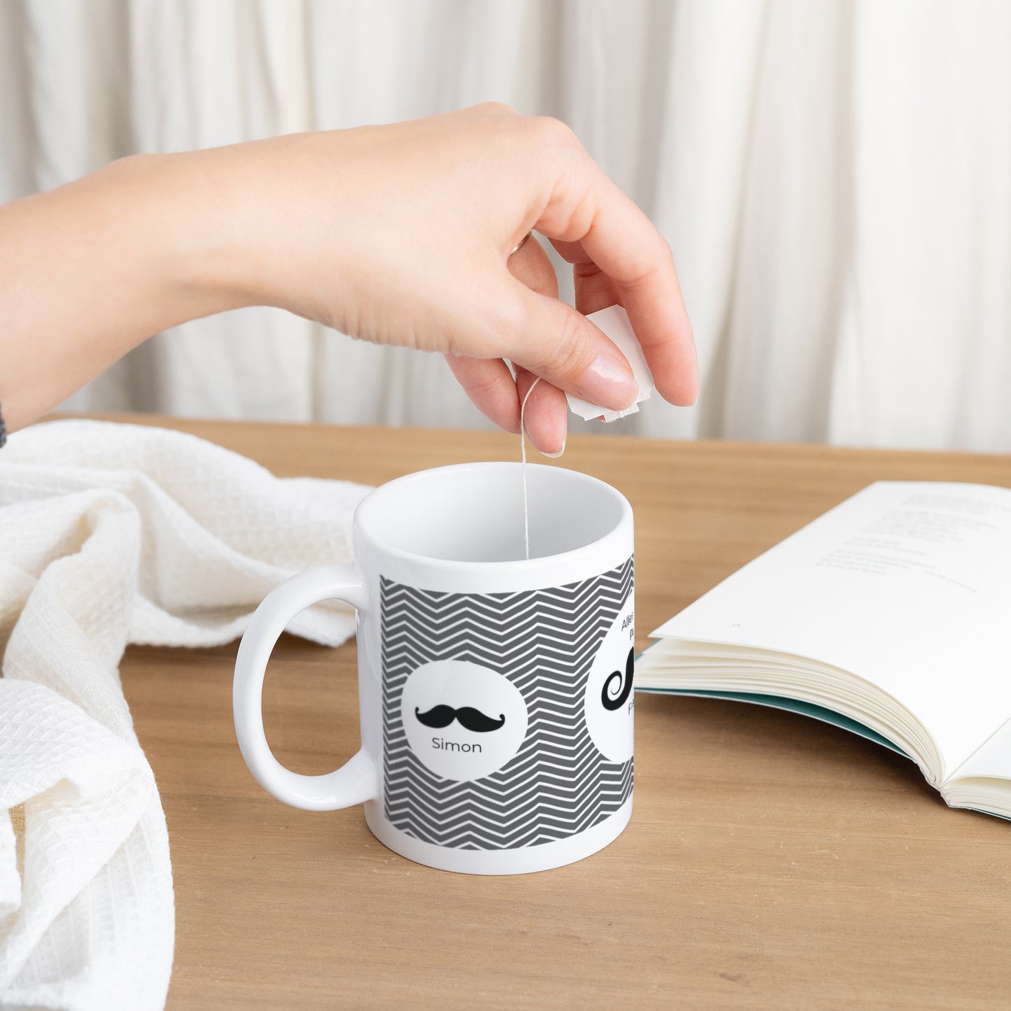Tasse Objekte Weiß Weiße Chevrons foto N° 3