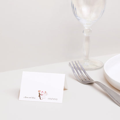 Tischkarten Hochzeit Quer Es lebe das Brautpaar foto N° 2