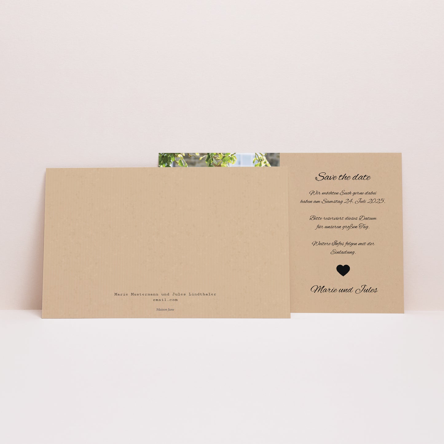 Save the date Karte Hochzeit Landschaft Unsere Geschichte foto N° 2