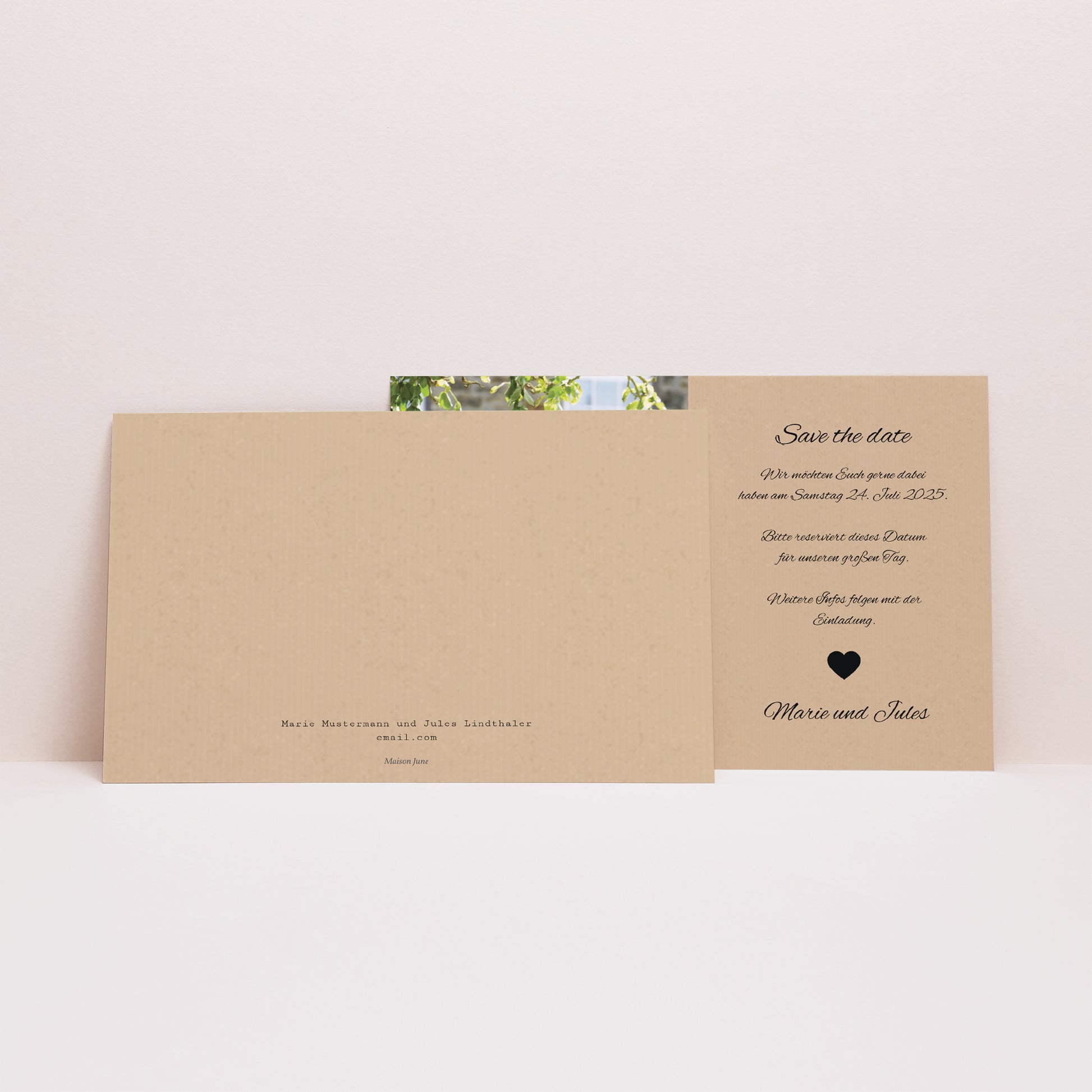 Save the date Karte Hochzeit Landschaft Unsere Geschichte foto N° 2