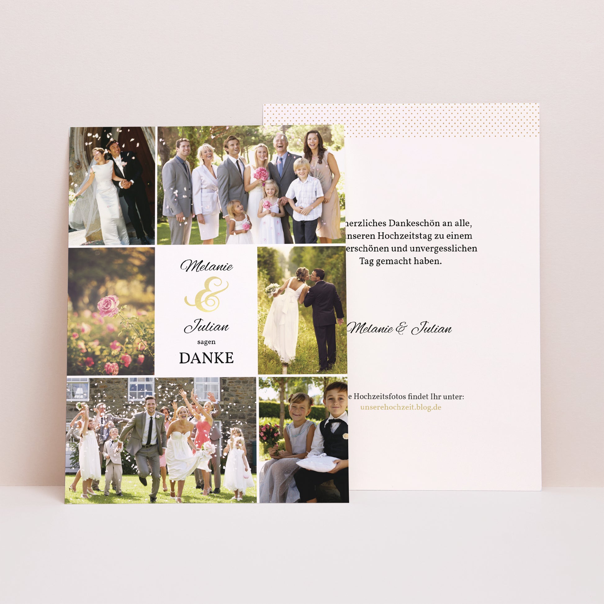 Dankeskarte Hochzeit De Bon Ton foto N° 1