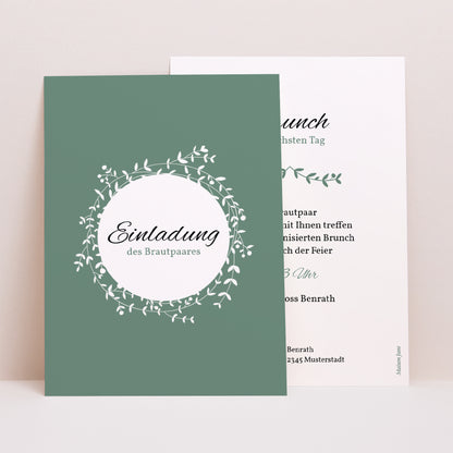 Beilegekarte Hochzeit Porträt Diadem foto N° 1