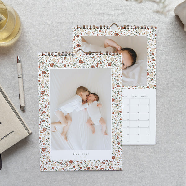 Kalender Weihnachten Wandbild A4 Liberty floral foto