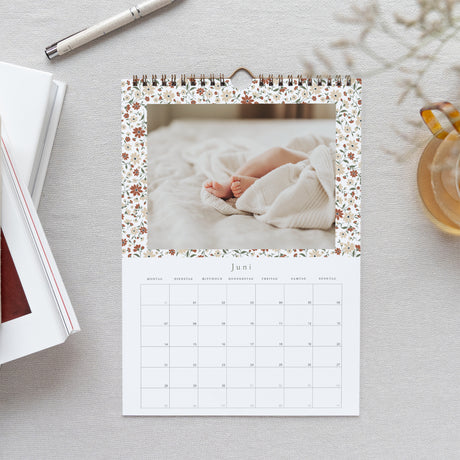 Kalender Weihnachten Wandbild A4 Liberty floral