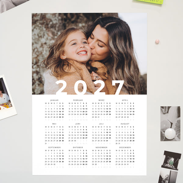 Kalender Weihnachten Magnetischer, einblattkalender hochformat Superjahr foto