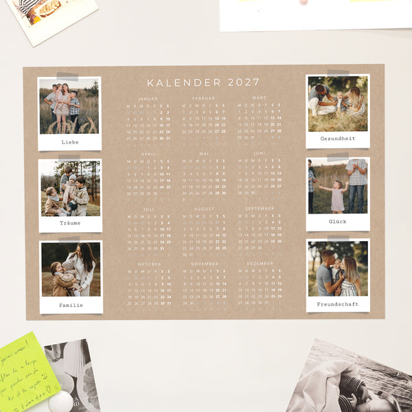 Kalender Weihnachten Magnetischer, einseitiges landschaft Collage foto