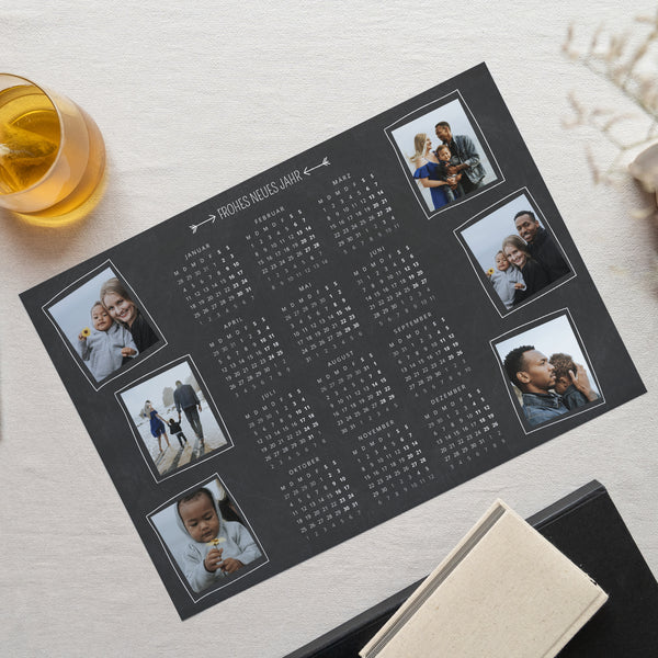 Kalender Weihnachten Einseitiges Landschaftslayou Foto-Tafel foto