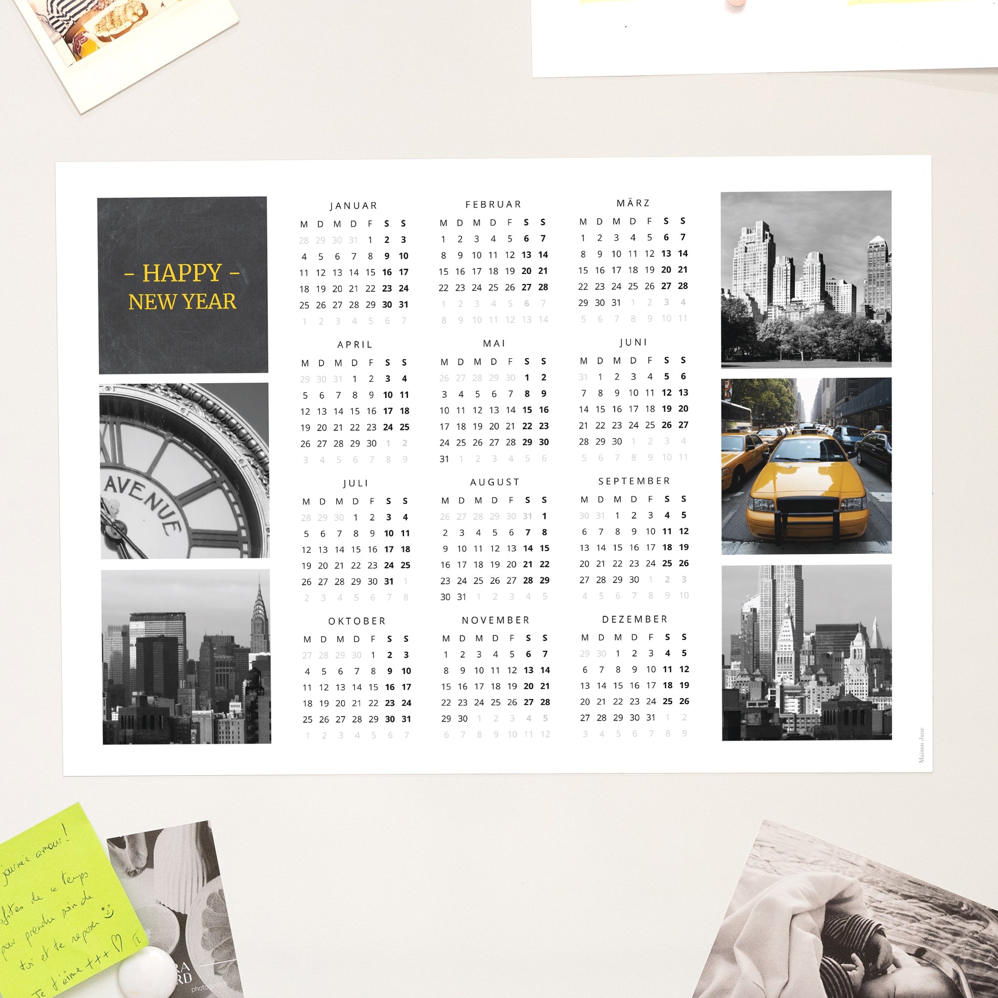 Kalender Weihnachten Magnetischer, einseitiges landschaft Rund um die Welt foto N° 1