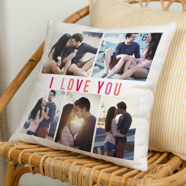 Kissen Objekte Natürliche Beige I love you foto