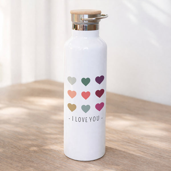 Trinkflasche Objekte 75 cl Farbige Herzen foto
