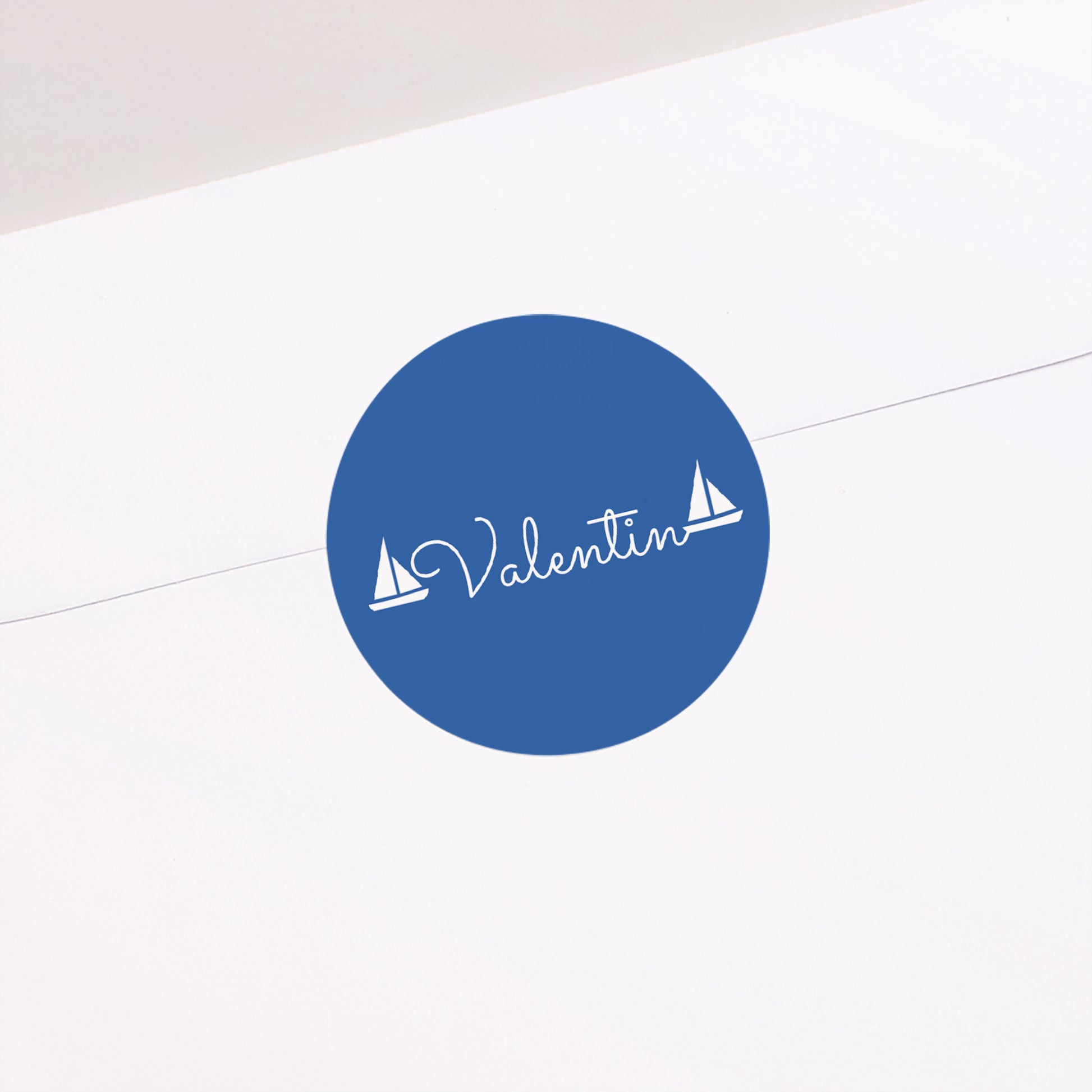 Sticker Geburt Rund Kleine Boote foto N° 1