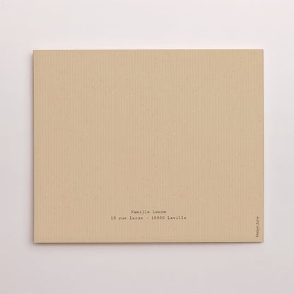 Geburtskarte Asymmetrische Zweiflügeltür Geburtsticket foto N° 3