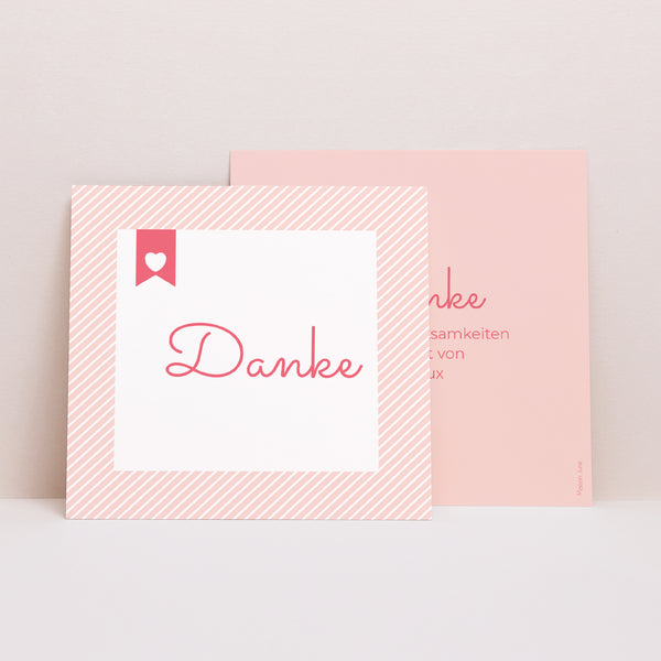 Dankeskarte Geburt Quadrat Expressbrief foto