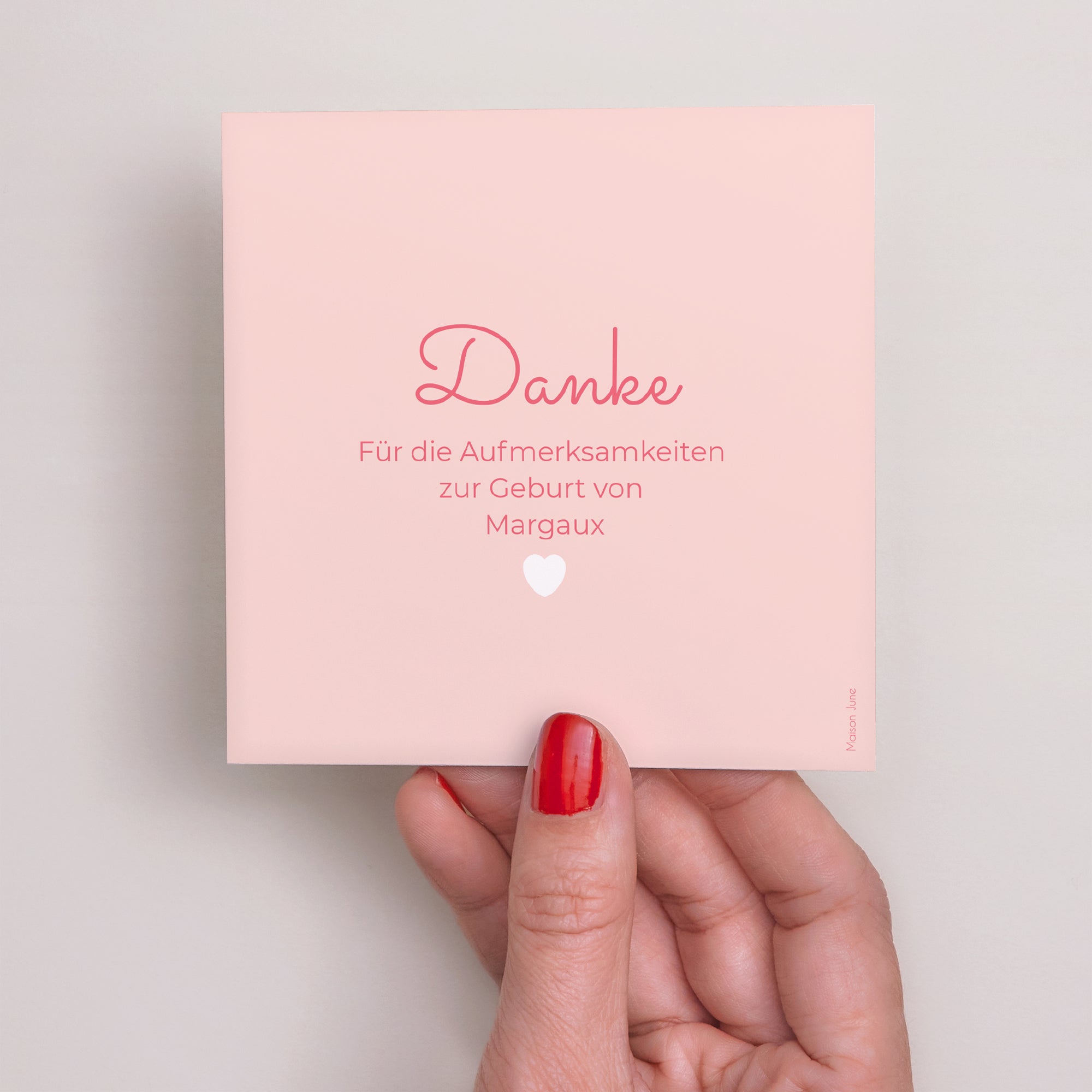 Dankeskarte Geburt Quadrat Expressbrief foto N° 3