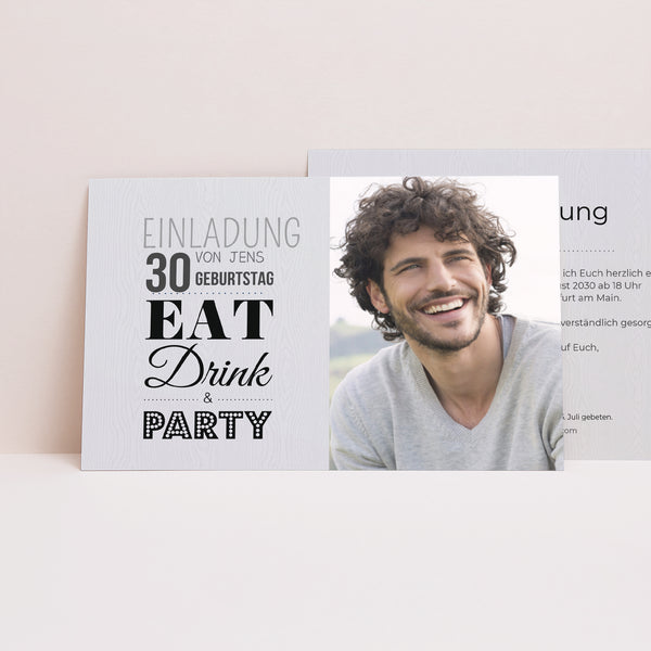 Einladungskarte Geburtstag Landschaft Das muss gefeiert werden foto