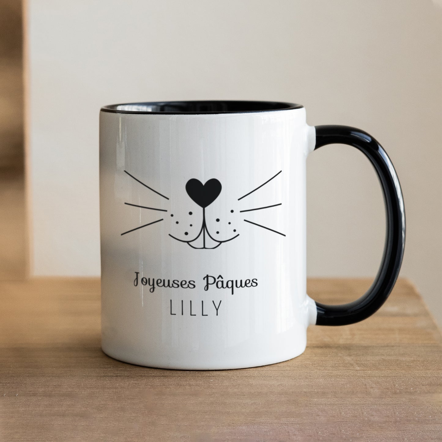 Tasse Objekte Schwarz Schnurrbart eines Hasen foto N° 1