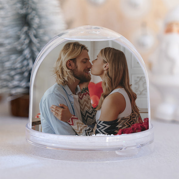 Schneekugel Weihnachten Glass Rosa Typo foto