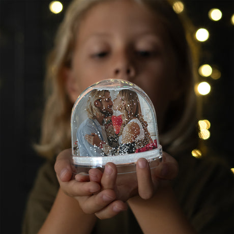 Schneekugel Weihnachten Glass Rosa Typo