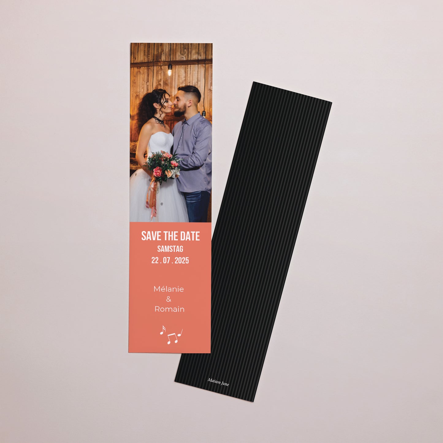Save the date Karte Hochzeit Lesezeichen Vinyl-Disc foto N° 1