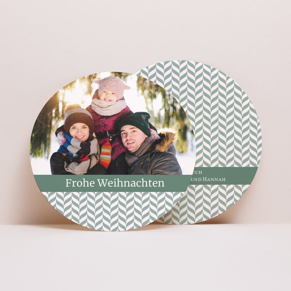 Weihnachtskarte Weihnachten Rund Verzauberte Weihnachten foto