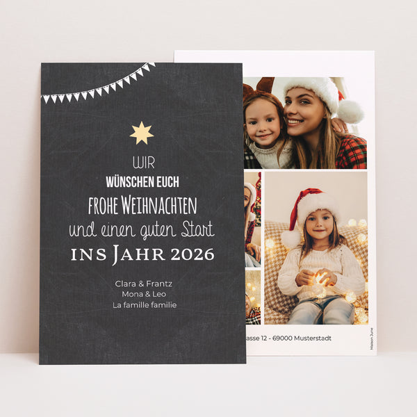 Weihnachtskarte Weihnachten PortraitPorträt Wunschbaum foto