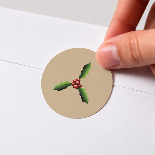 Sticker Weihnachten Rund Tannenbaum von Fotos foto