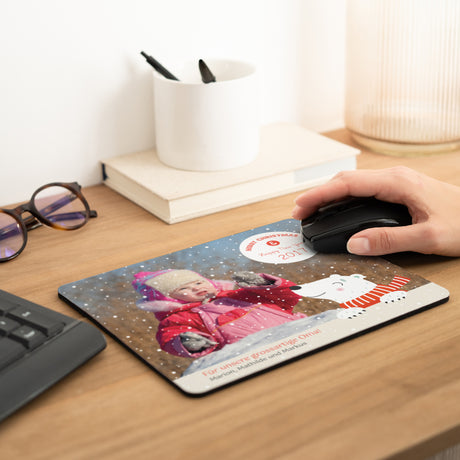 Mousepad Weihnachten Rechteck Weihnachtsbär II