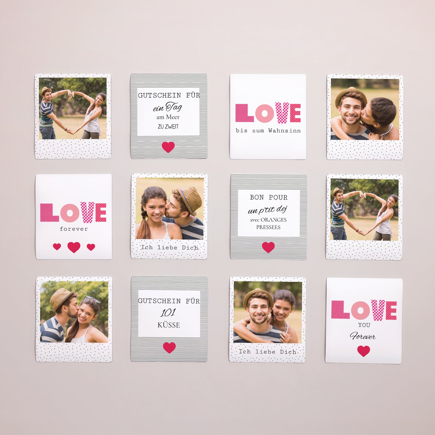 Fotoabzug Foto's Pack mit 12, magnetisch Gut zum Lieben foto N° 1