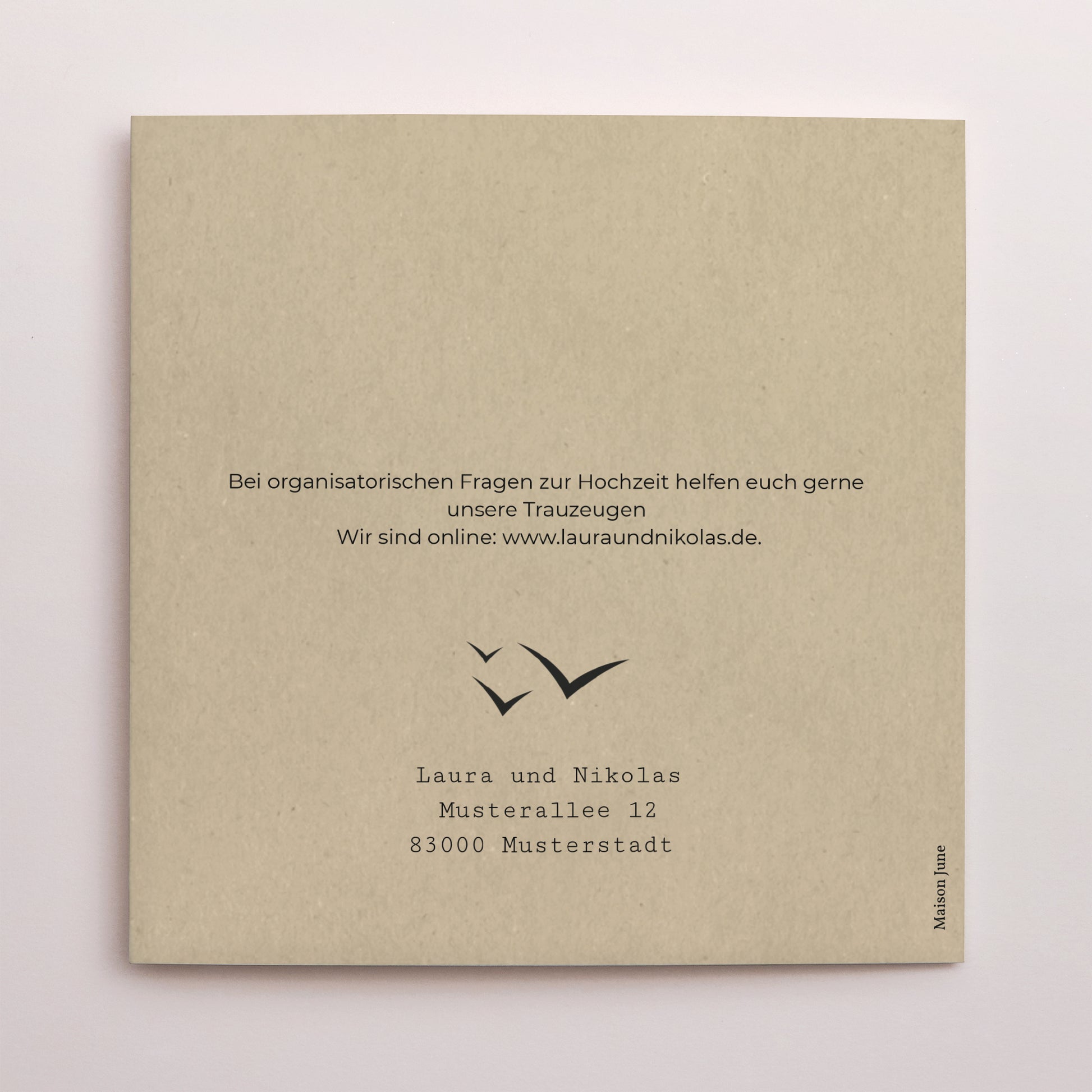 Hochzeitseinladung Doppelflügiges Quadrat Sonnenpass foto N° 3