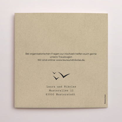 Hochzeitseinladung Doppelflügiges Quadrat Sonnenpass foto N° 3