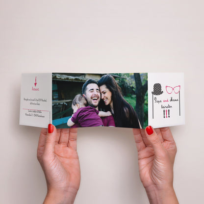 Hochzeitseinladung Akkordeon Taufe und Heirat foto N° 3