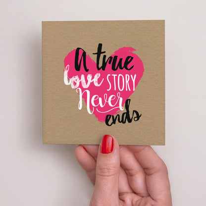 Beilegekarte Hochzeit Quadrat Love story foto N° 3