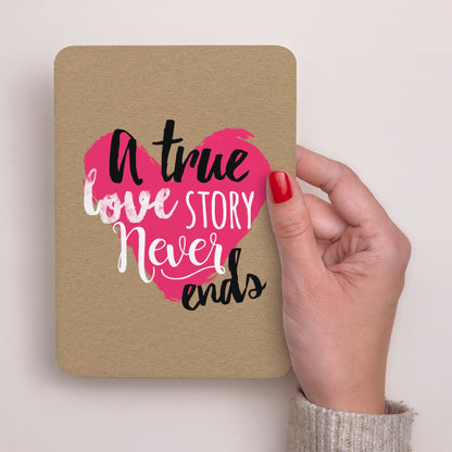 Hochzeitseinladung Porträt, abgerundete Kanten Love story foto N° 2