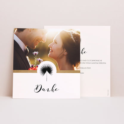 Dankeskarte Hochzeit Quadrat Love is Life foto N° 1