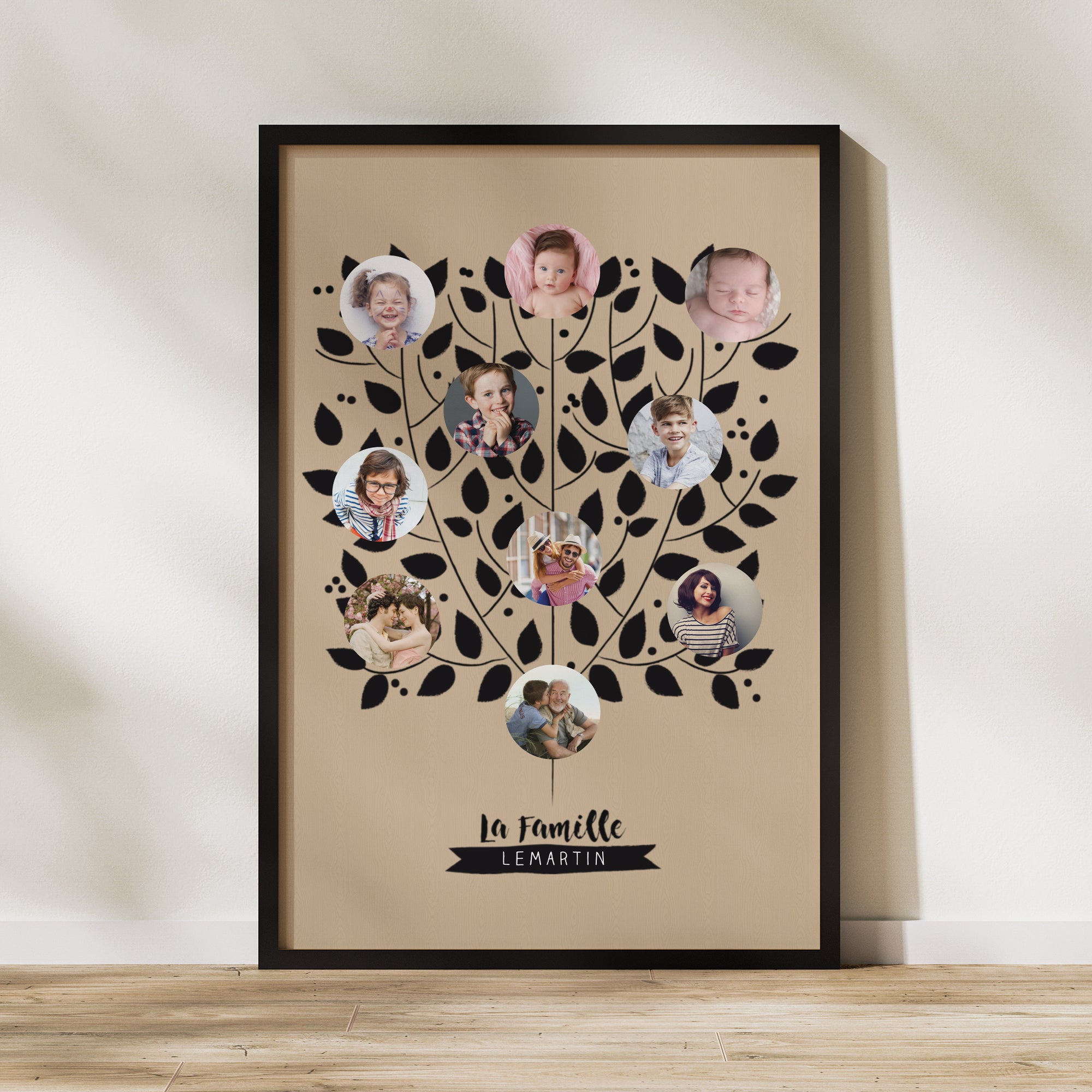 Poster Weihnachten Porträt 60 x 90 cm Familienstammbaum foto N° 1