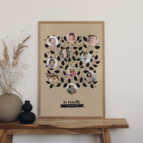Poster Weihnachten Porträt 60 x 90 cm Familienstammbaum