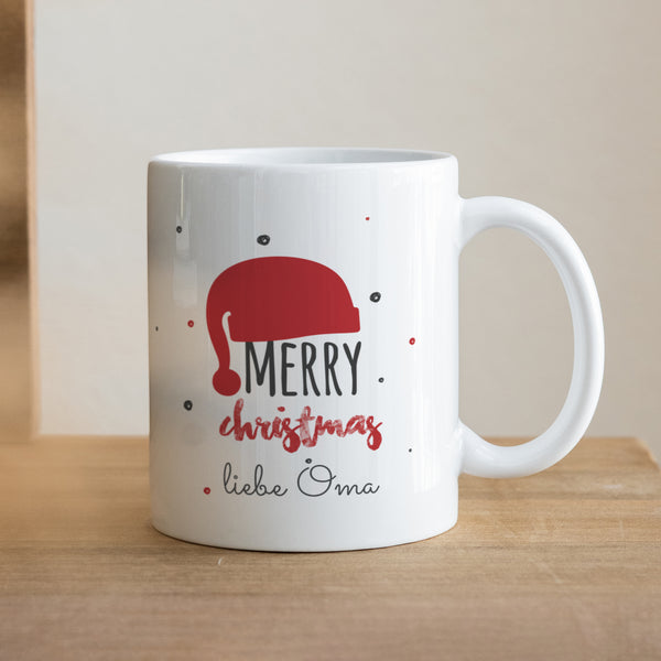 Tasse Objekte Weiß Mütze des Weihnachtsmanns foto