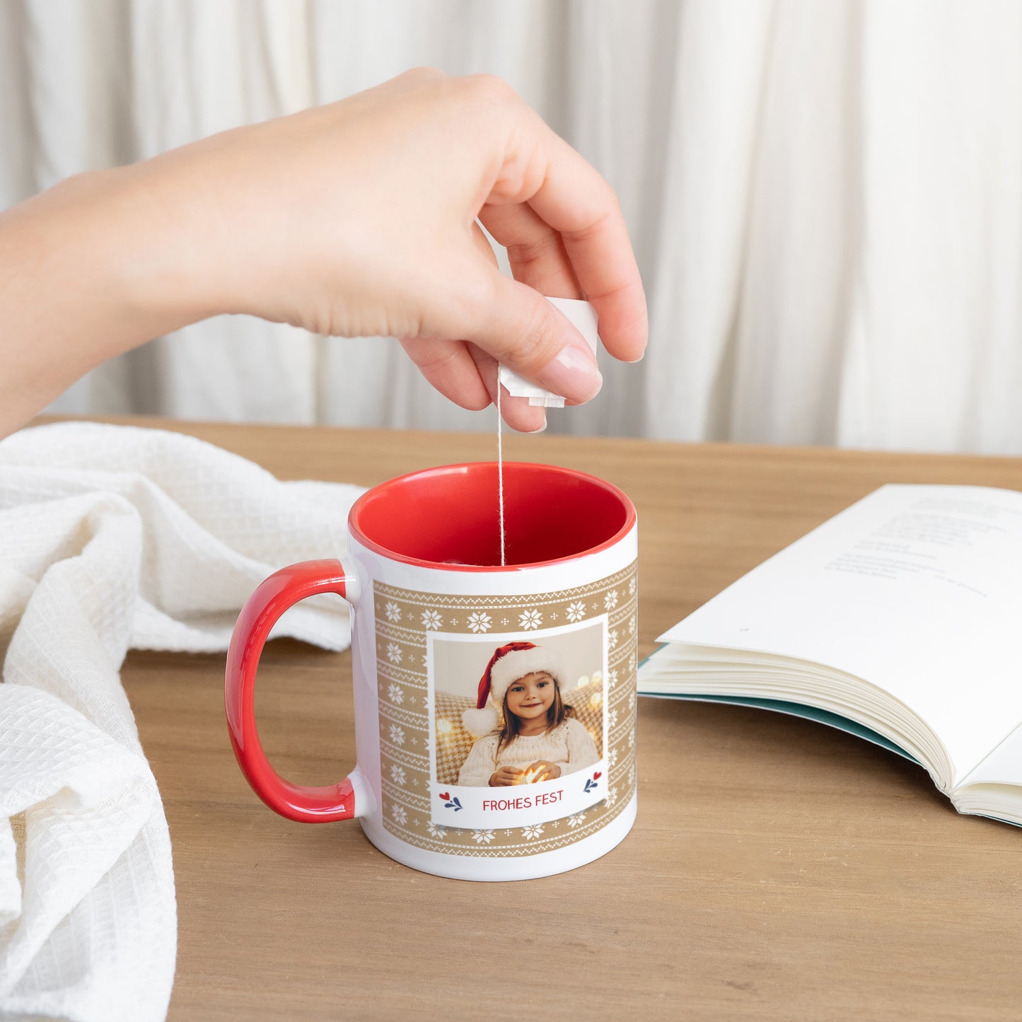 Tasse Objekte Rot Rote Weihnacht foto N° 3