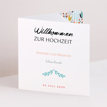 Hochzeitseinladung Doppelflügelfenster Wilde Wiese foto N° 1
