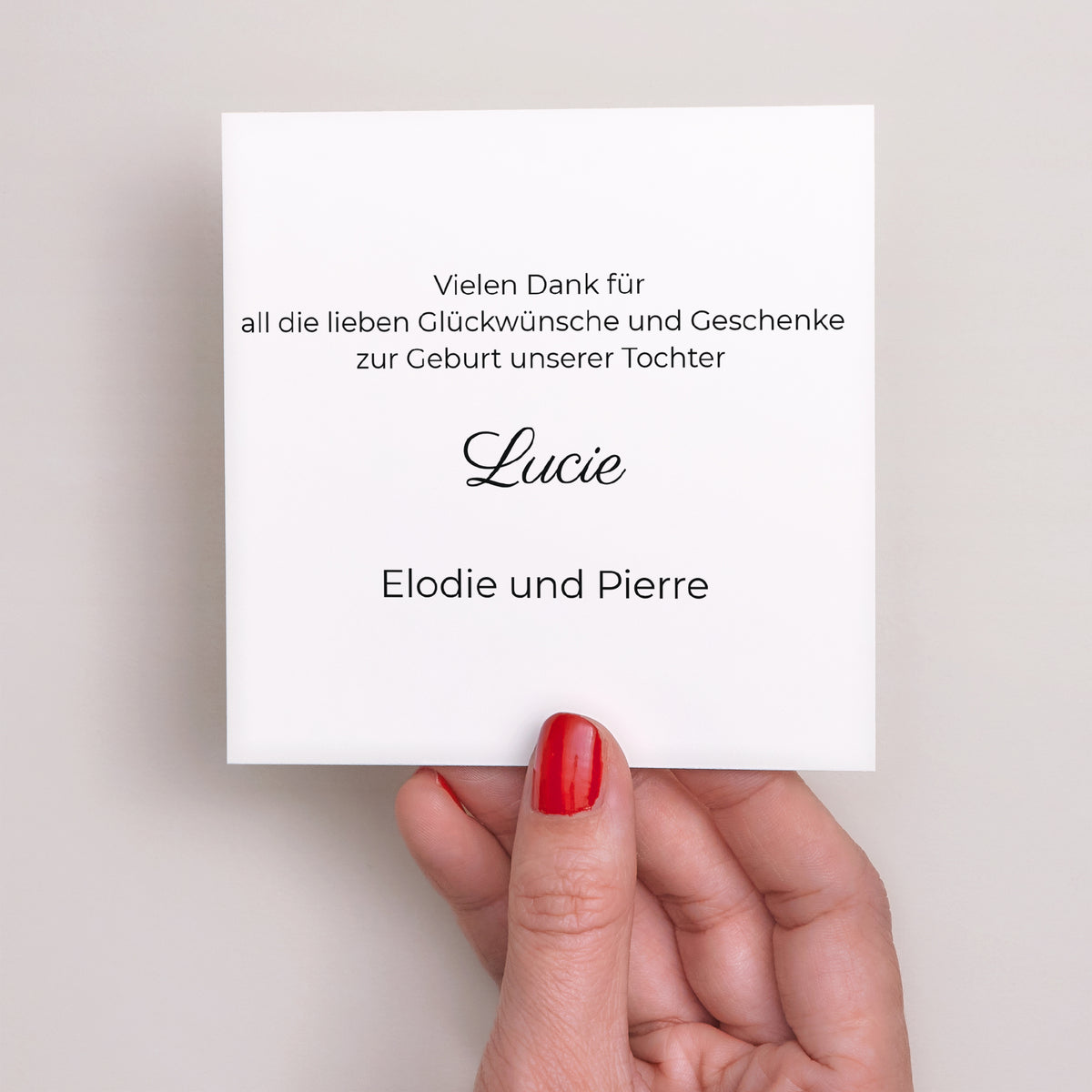 Dankeskarte Geburt Quadrat Glühwürmchen lucy foto N° 3