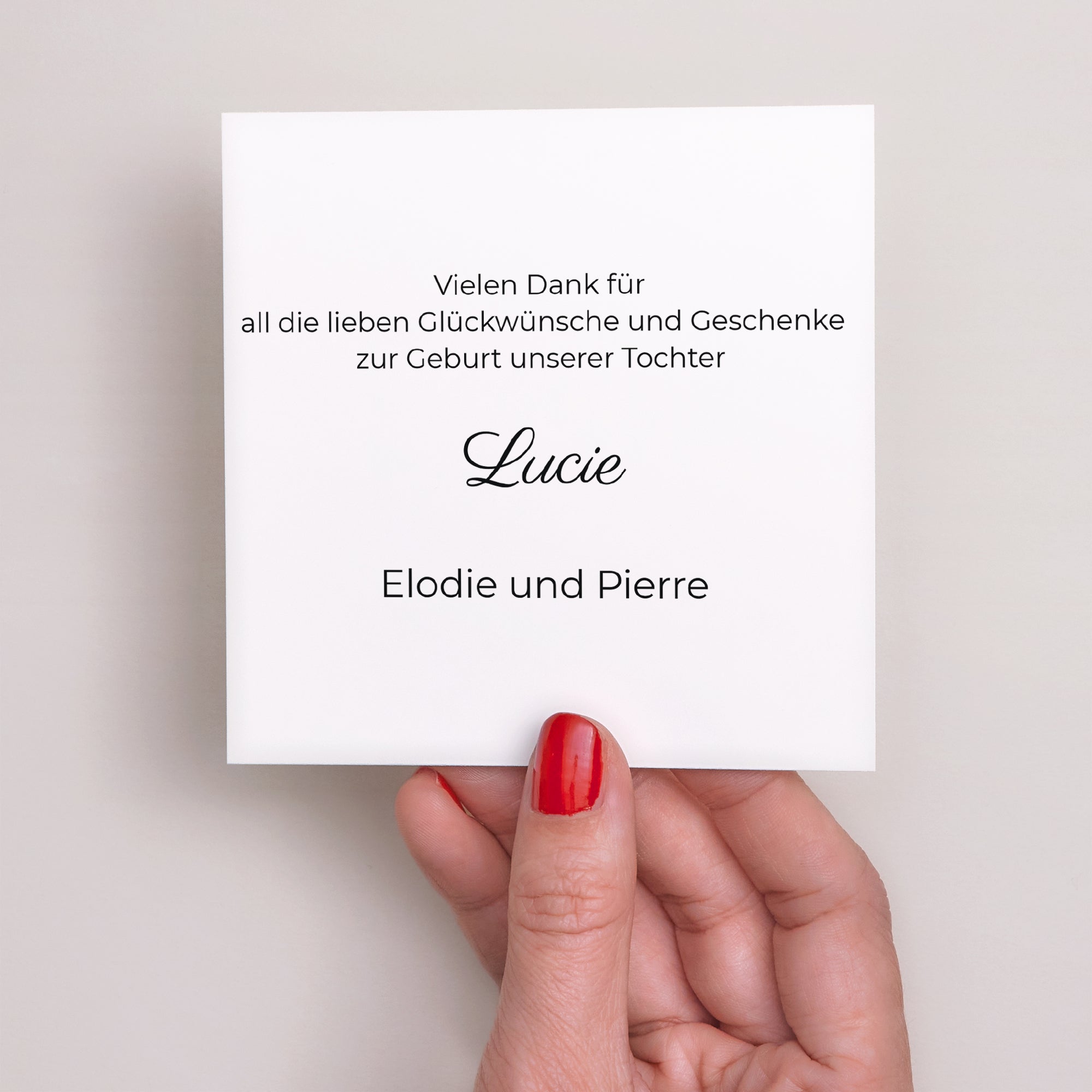 Dankeskarte Geburt Quadrat Glühwürmchen lucy foto N° 3