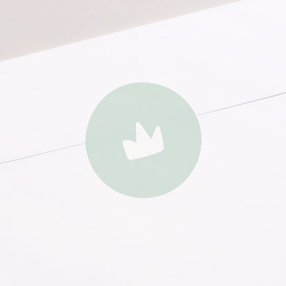 Sticker Geburt Rund Kleiner König foto N° 1