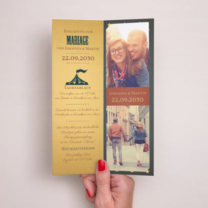 Hochzeitseinladung Fotoautomaten Lesezeichen Jahrmarkt foto N° 2
